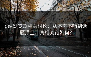 p站浏览器相关讨论：从不声不响到话题顶上，真相究竟如何？