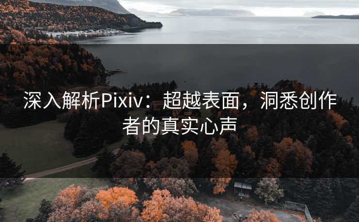 深入解析Pixiv：超越表面，洞悉创作者的真实心声-第1张图片-p站网页版视频站 | p站镜像资源页