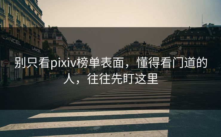 别只看pixiv榜单表面,懂得看门道的人,往往先盯这里-第1张图片-p站网页版视频站 | p站镜像资源页 别只看pixiv榜单表面,懂得看门道的人,往往先盯这里-第1张图片-p站网页版视频站 | p站镜像资源页